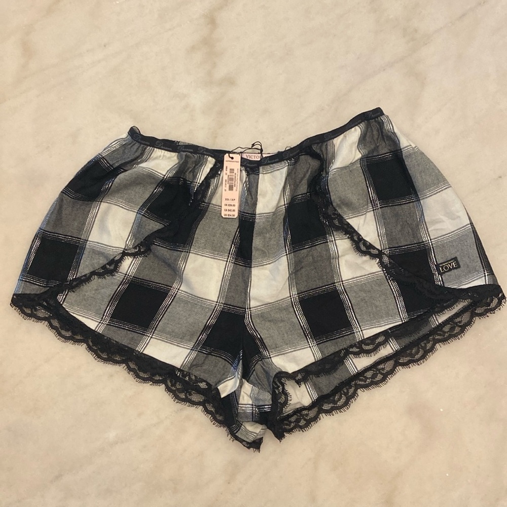 Victoria's Secret flannel sleep shorts. New with tags.